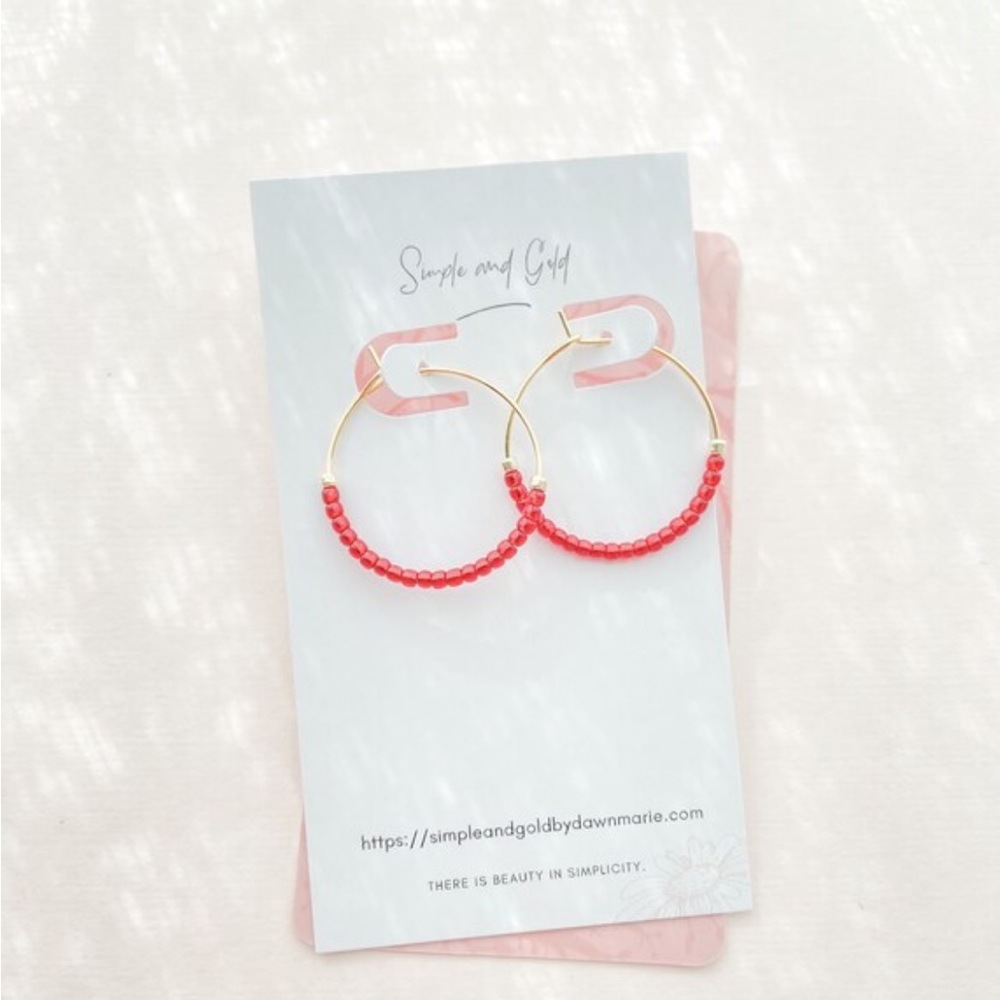 Beaded Hoop Earrings